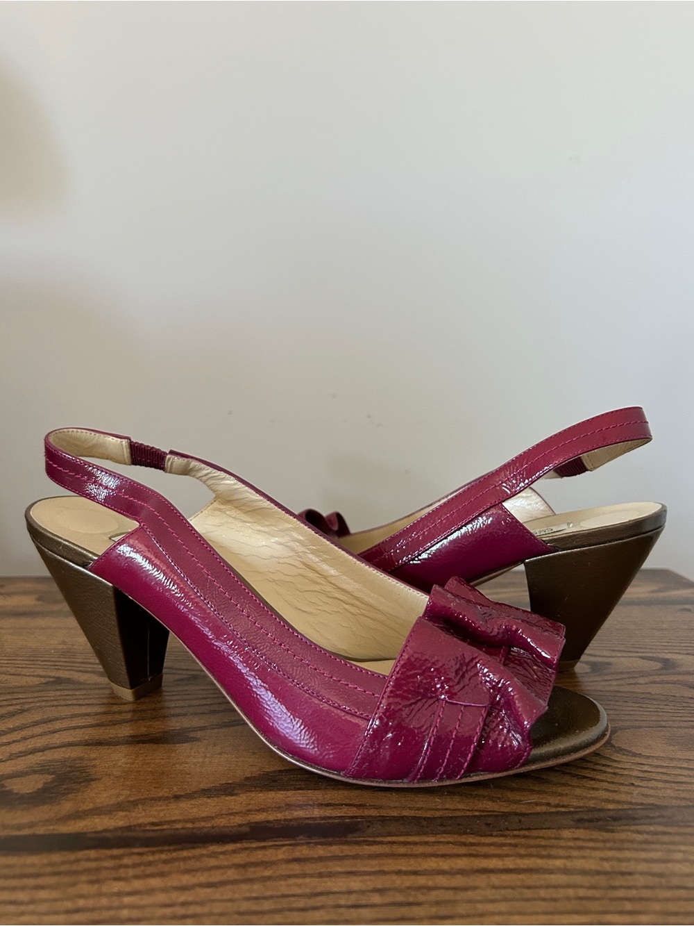 Furla Patent Leather Slingback Heels